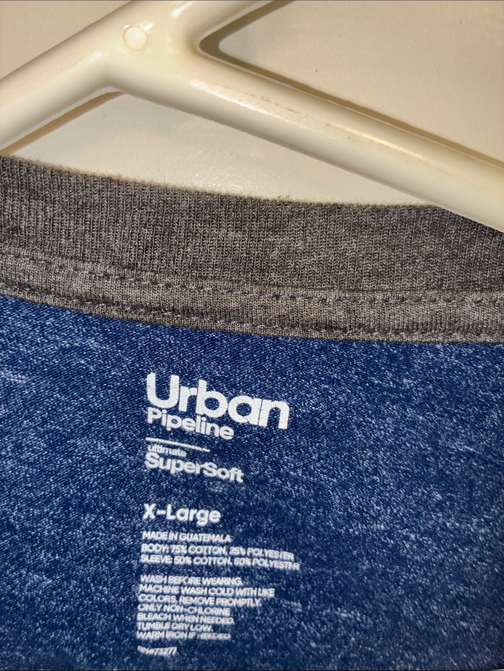 Urban Pipeline Blue and Gray Raglan Pullover - Picture 2 of 2